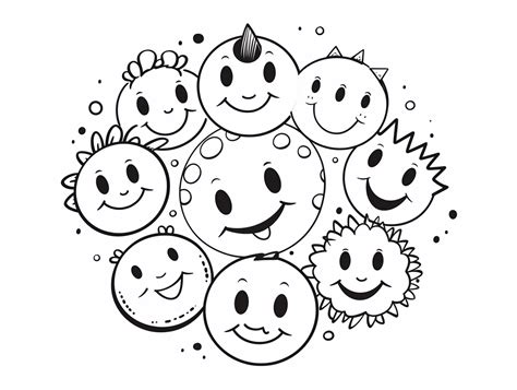 Smiley Face Coloring Sheet For Kids - Coloring Page