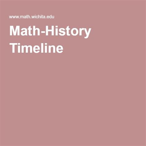 Math-History Timeline | History timeline, Timeline, Math