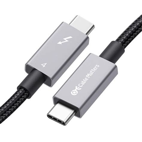 Cable Matters Intel Certified Braided 40gbps Thunderbolt 4 Cable