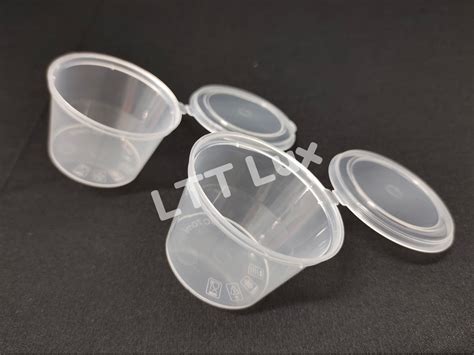 Tcc Ml Round Container Hinged Lid Pcs Ml Disposable