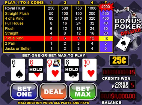 Bonus Poker Deluxe - Video Poker Game