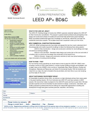 Fillable Online Tnagc Middle Tennessee Branch Leed Ap Bdc Tnagc