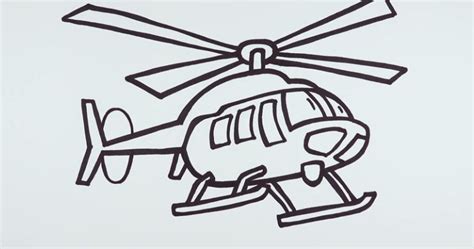 How To Draw A Helicopter Step By Step Easy Drawing A Helicopter