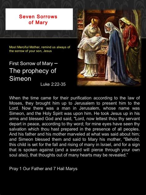 The 7 sorrows of mary