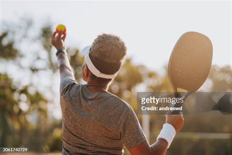 392 Female Tennis Player Serving Rear View Stock Photos High Res