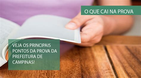 O Que Cai Na Prova Prefeitura De Campinas SP