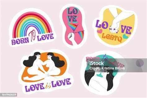 Lgbt Pride Sticker Set Stock Illustration Download Image Now