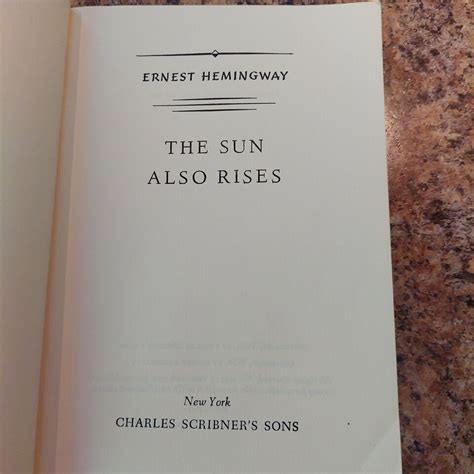 Vintage 1954 The Sun Also Rises By Ernest Hemingway Scribners Softcover