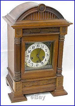 Antique German Junghans A Westminster Chime Mantel Shelf Clock