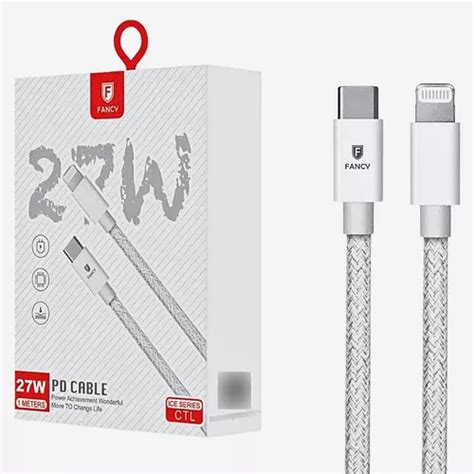 Cabo Para Celular Usb C Para Type C Pd Ice Series Ctc 60w Cor Branco