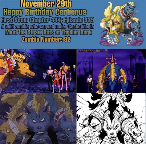 One Piece November 29th Birthdays. (Cerberus, Bacura and Agyo) : r/OnePiece