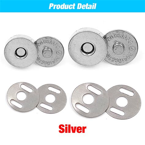 10sets Lot 14mm 18mm Metal Magnet Button DIY Wallet Craft Bags Snaps