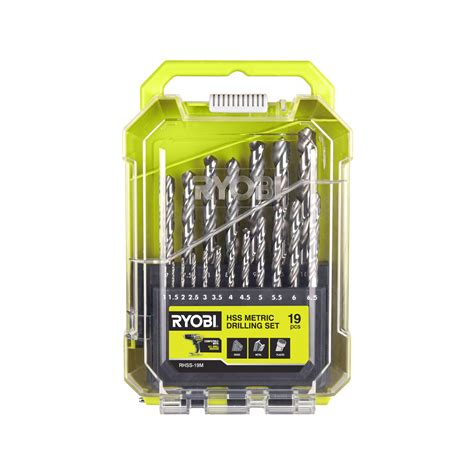 Ryobi 19 Piece Metric High Speed Steel Drill Bit Set Bunnings Australia