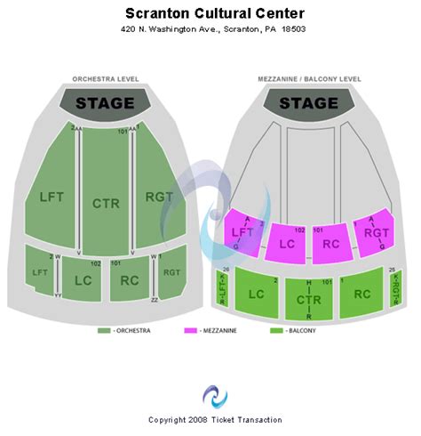 Scranton Cultural Center Seating Chart: A Visual Reference of Charts ...