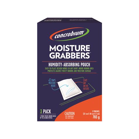 Concrobium Moisture Grabbers Humidity Absorbing Pouches - 3 Pack