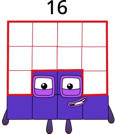 Numberblocks: Sixteen 2D by alexiscurry on DeviantArt Flower Diy Crafts ...