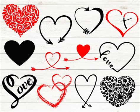 Heart Svg Bundle Love Svg Bundle Heart Cut File Heart Etsy