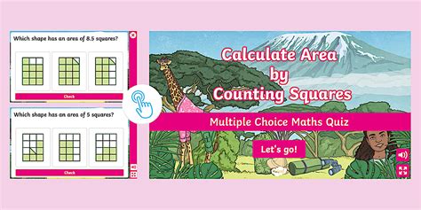 Calculate Area By Counting Squares Ks Multiple Choice Quiz