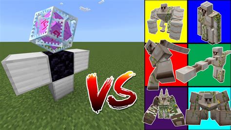 The Ender Crystal Golem Vs ALL Iron Golems YouTube