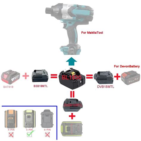 Li Ion Battery Adapter Converter BSB18MTL DVB18MTL GWB18MTL For Bosch