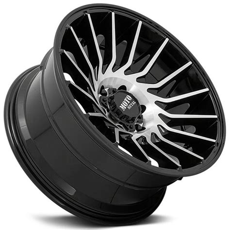 20 Moto Metal Wheels MO807 Shockwave Gloss Black Machined Off Road