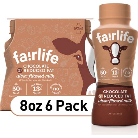 Fairlife Milk 2 Chocolate Bottles 8 Fl Oz 6 Pack Flavored Milk Festival Foods Shopping