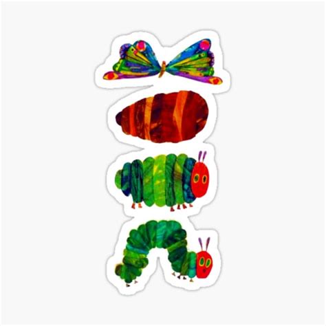 Assorted Of The Very Hungry Caterpillar Sticker For Sale By 2692artwork Redbubble