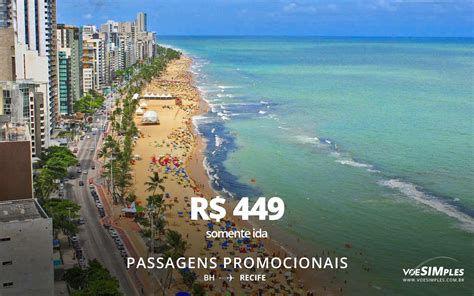 Passagem aérea promocional Latam Belo Horizonte Recife Voe Simples