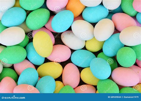 Colorful candy eggs stock photo. Image of assortment - 68949844