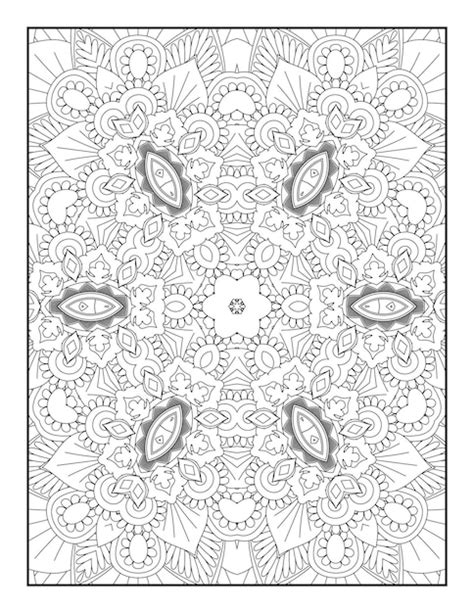 Premium Vector Adult Coloring Page Mandala Coloring Page Coloring Page