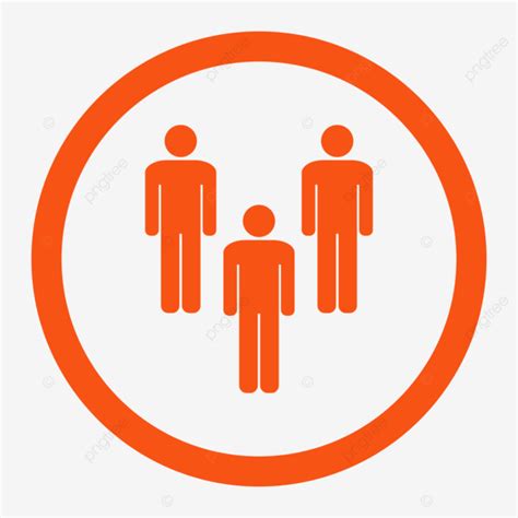 Community Flat Orange Color Rounded Glyph Icon Persons Staff Social