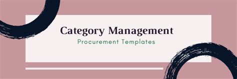 Category Management ⋆ Procurement Templates