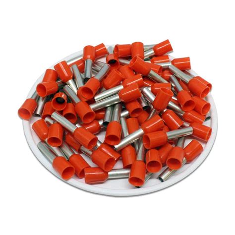 At40012 12 Awg 12mm Pin Insulated Ferrules Orange Ferrules Direct