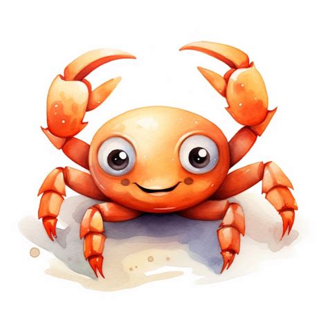 Premium Photo There Is A Cartoon Crab With A Big Smile On Its Face