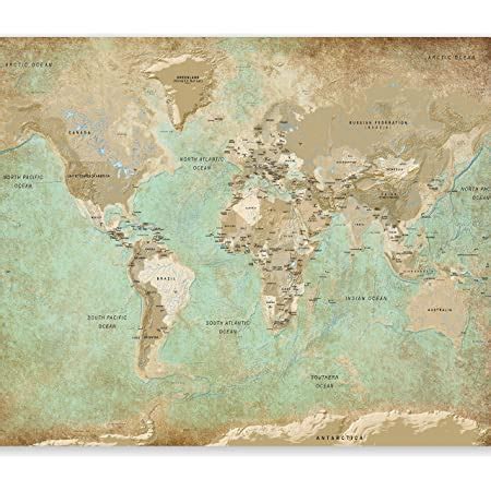 Murando Papier Peint Intiss Carte Du Monde X Cm D Coration