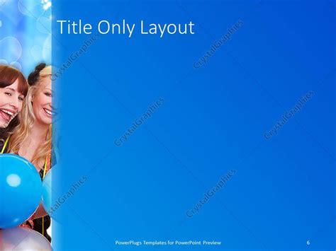 Powerpoint Template A Group Of Friends Celebrating With Bluish