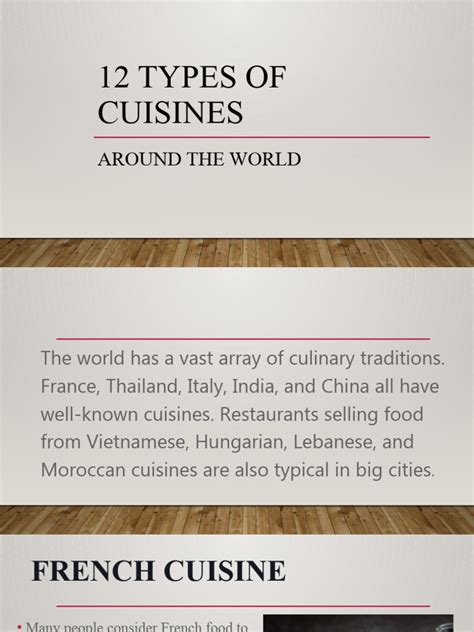 Lesson 4 (12 Types of Cuisines) | PDF