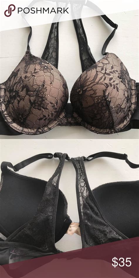 Victorias Secret 32b Pushup Bra Push Up Bra Bra Black Laces