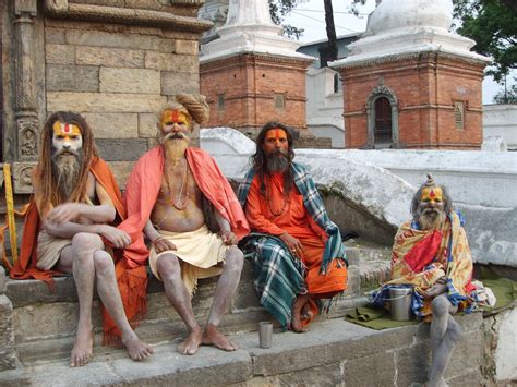 Sadhu Monks In Nepal Drawing People Sadhus India Mystic Symbols