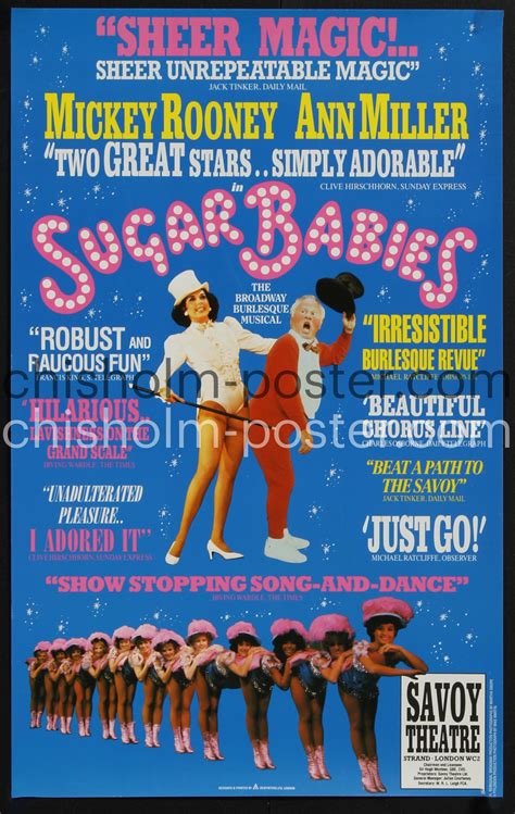 Sugar Babies Savoy Theatre British Window Card 2 Original Vintage