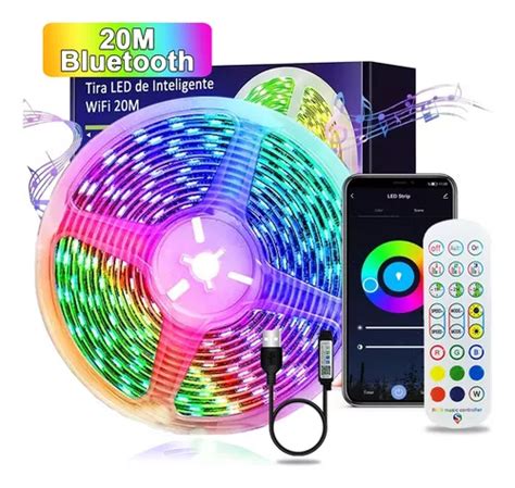 Tira De Luces Led 5050 Rgb Con Bluetooth App Contral 20m Usb Meses