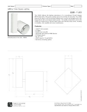 Fillable Online Job Name Fixture Type Qty LED By Times Square