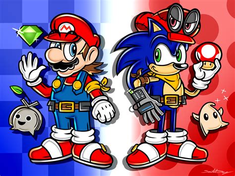 Mario and Sonic Redesign by TheSodaDog on Newgrounds