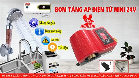 Máy Bơm Tăng áp Từ 24v Thông Minh Awashi