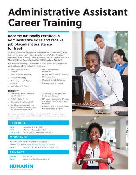 Free Administrative Assistant Career Training Humanim