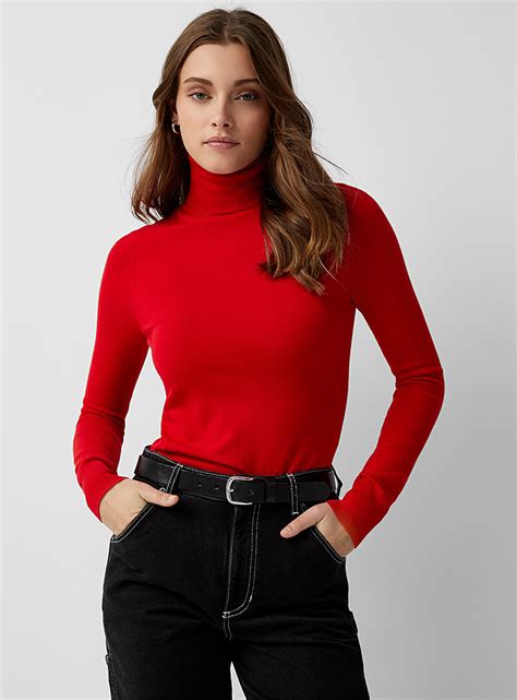 Slim Fit Turtleneck Twik Shop Womens Turtlenecks And Mock Necks