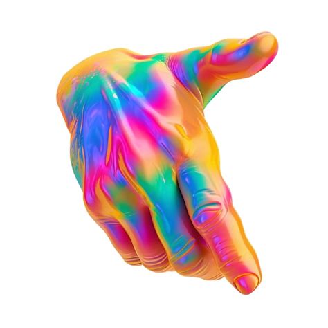 Premium PSD Vibrant 3D Hand Gesture Pointing Forward Generative AI