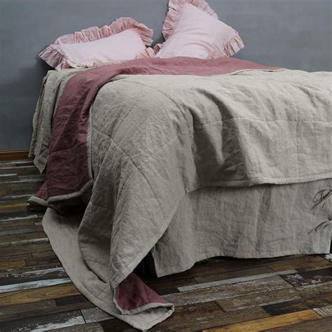 Linen Quilted Bedspread Linen Quilt Quilted Bedspreads Bed Spreads