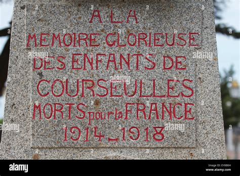 First World War memorial. France Stock Photo - Alamy