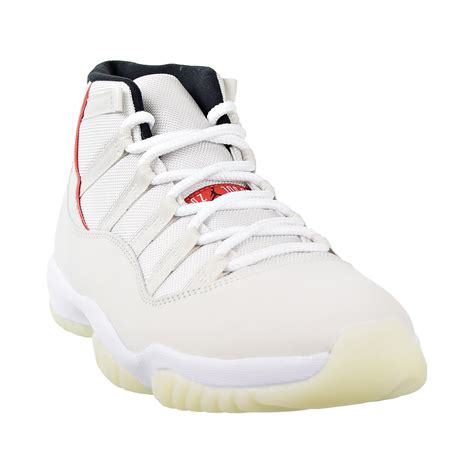 Nike Air Jordan 11 Retro Mens Shoes Platinum Tintuniversity Red